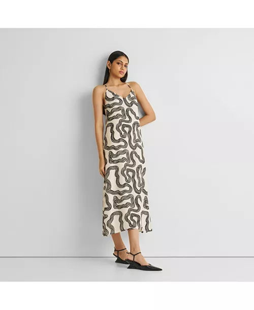women's midi slip dress