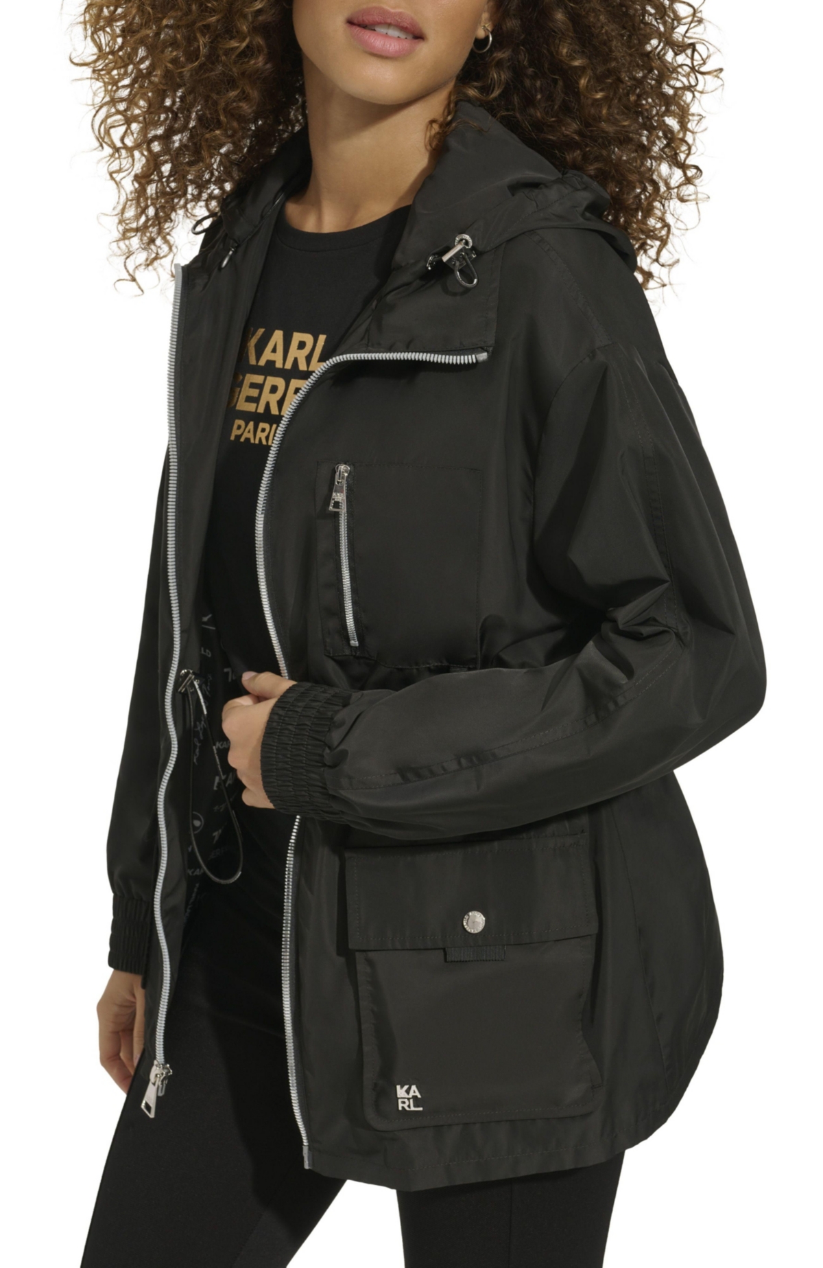 Karl Lagerfeld Women's Hooded Filed Jacket