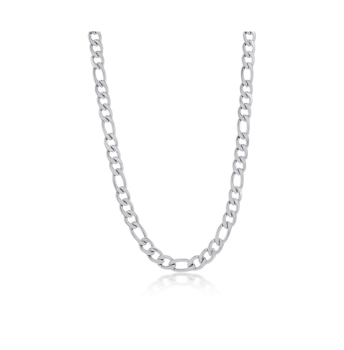 Stainless Steel Figaro Chain Necklace - Gold