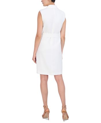 BCBG NEW YORK Women s Tie Waist Sleeveless Blazer Dress Macy s