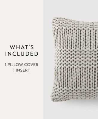 Cozy Chunky Knit Decorative Pillow, 20" x 20"