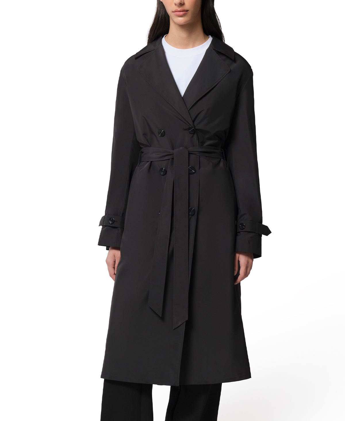 Womens Blaire Trench Coat - Black