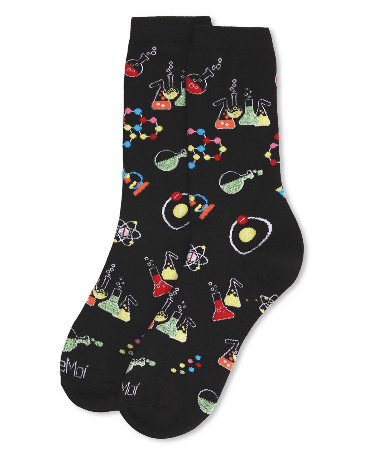 Shop Memoi Men's Cool Science Geek Novelty Crew Socks In Black