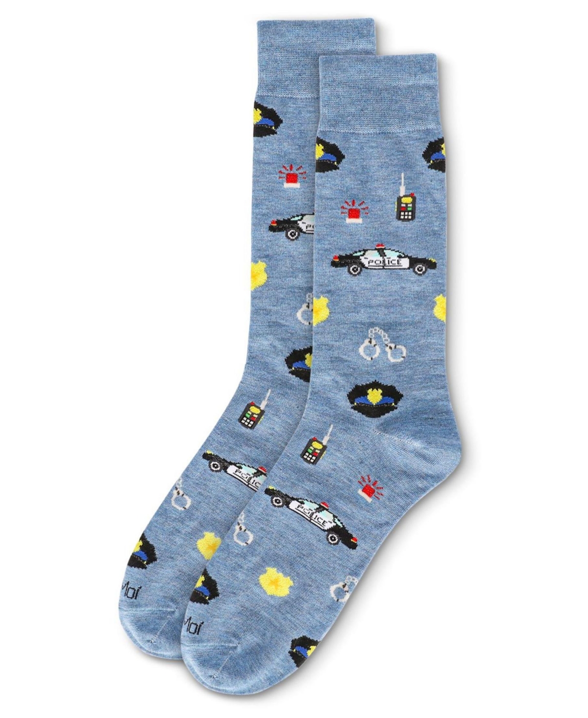Memoi Men's Occupation Novelty Crew Socks In Blue