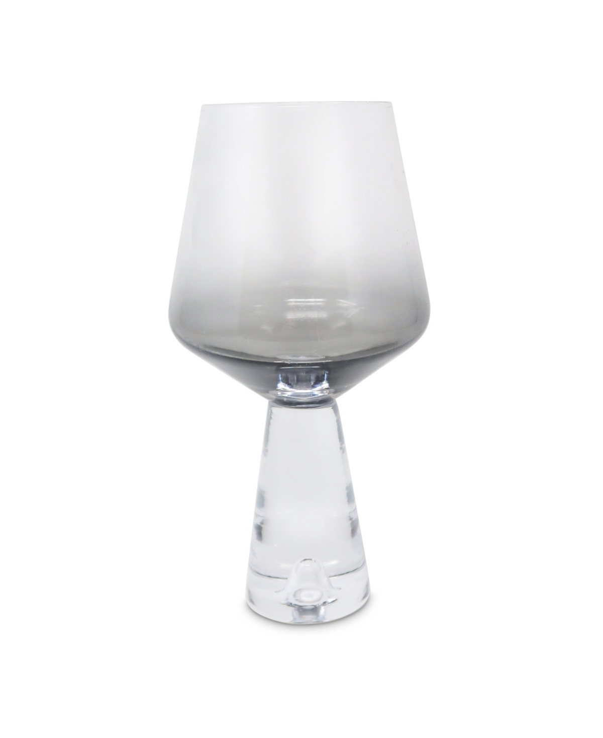 Shop Vivience Ombre Wine Glasses, Set Of 6 In Clear,smoked