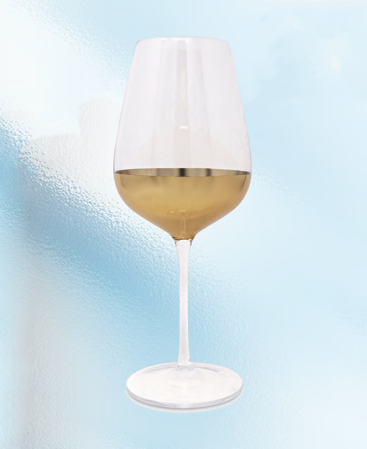 Shop Vivience Bottom Wine Glasses, Set Of 6 In Clear,gold