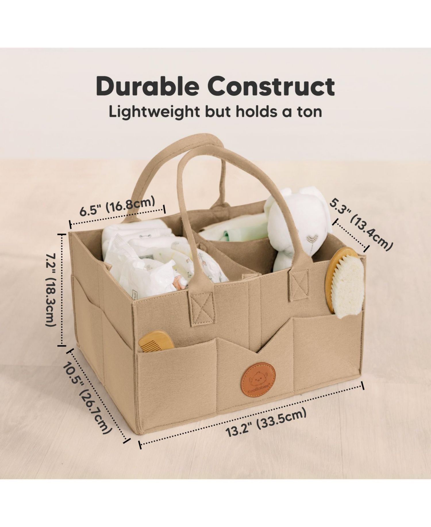 Original Baby Diaper Caddy Organizer, Large Storage Caddy Organizer for Nursery, Changing Table