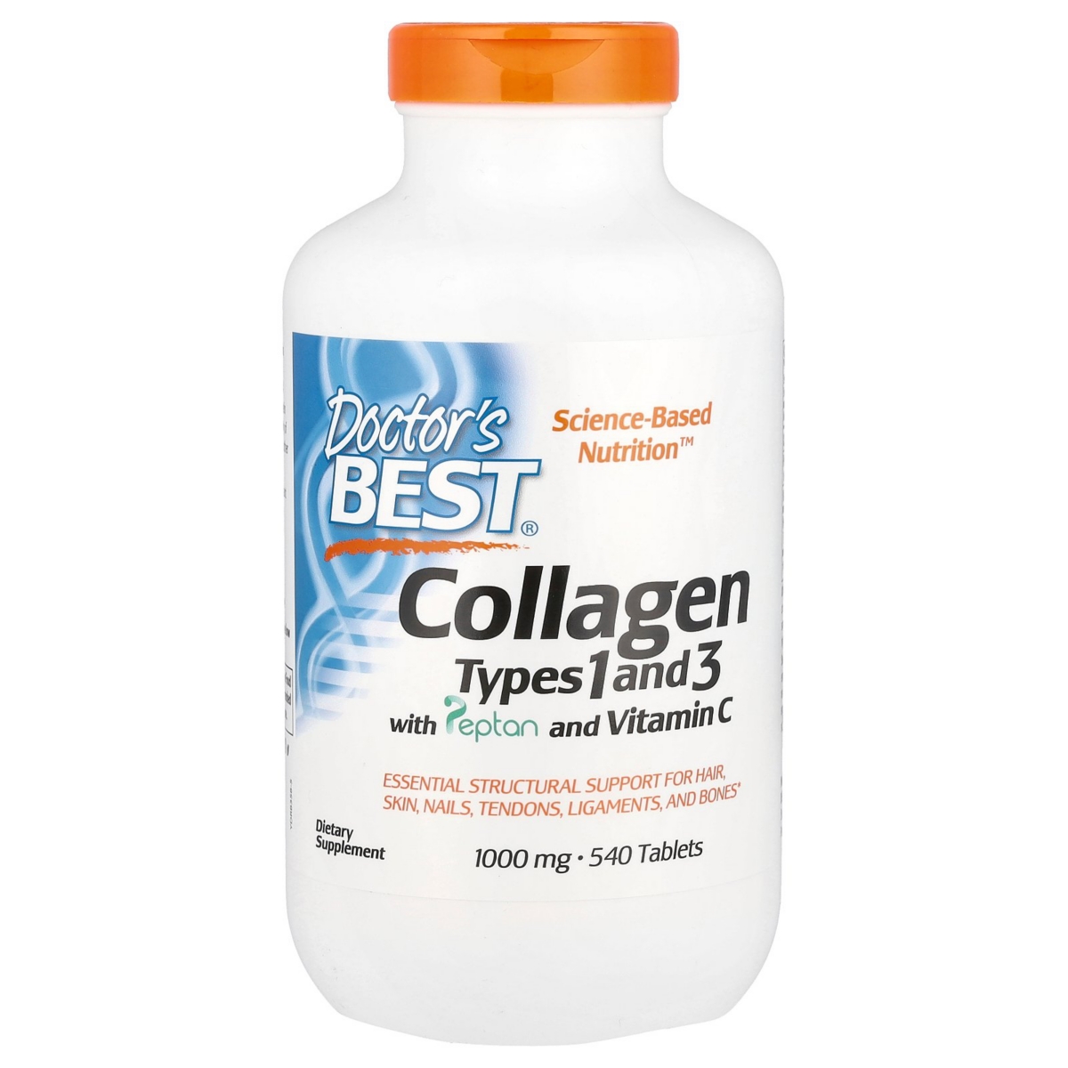 Collagen Types 1 and 3 with Pep tan and Vitamin C 1 000 mg - 540 Tablets - Assorted Pre-Pack