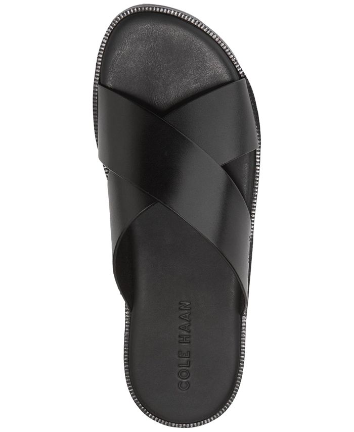 Cole Haan Men's Nantucket Cross Strap Slip-On Slide Sandals - Macy's