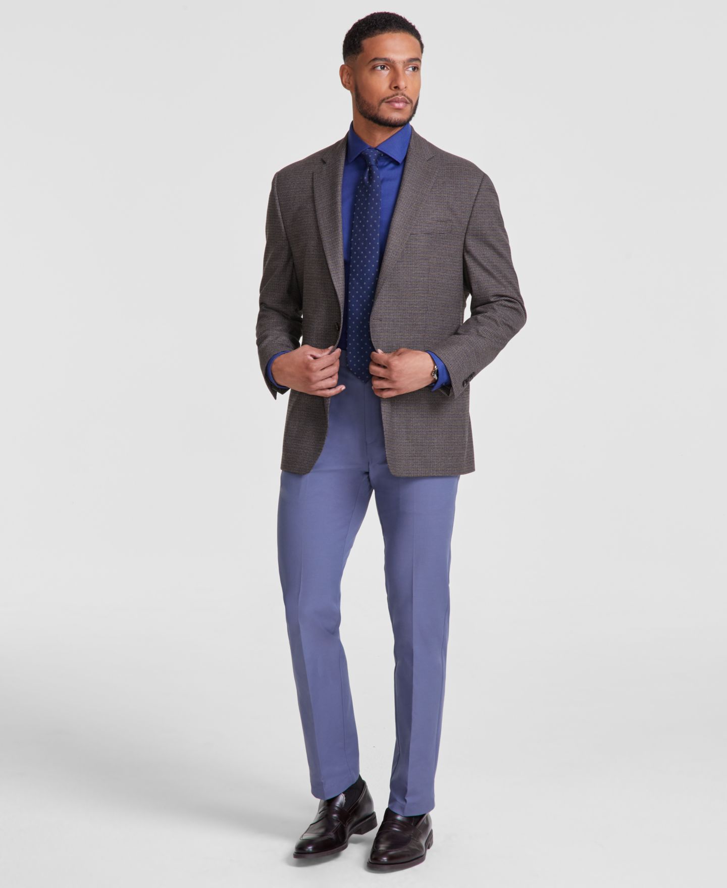 Мужской пиджак Michael Kors Classic-Fit Patterned Sport Coat, цвет: Коричневый — фото 4
