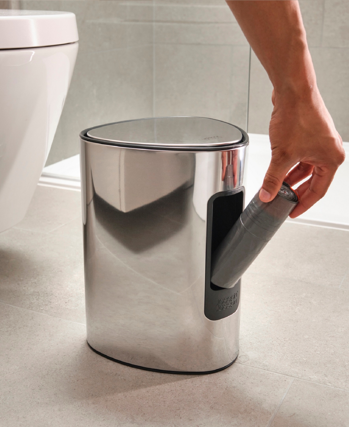 Joseph Joseph Collect 4-liter Stainless Steel Compost Caddy With Removable Bucket In Gray