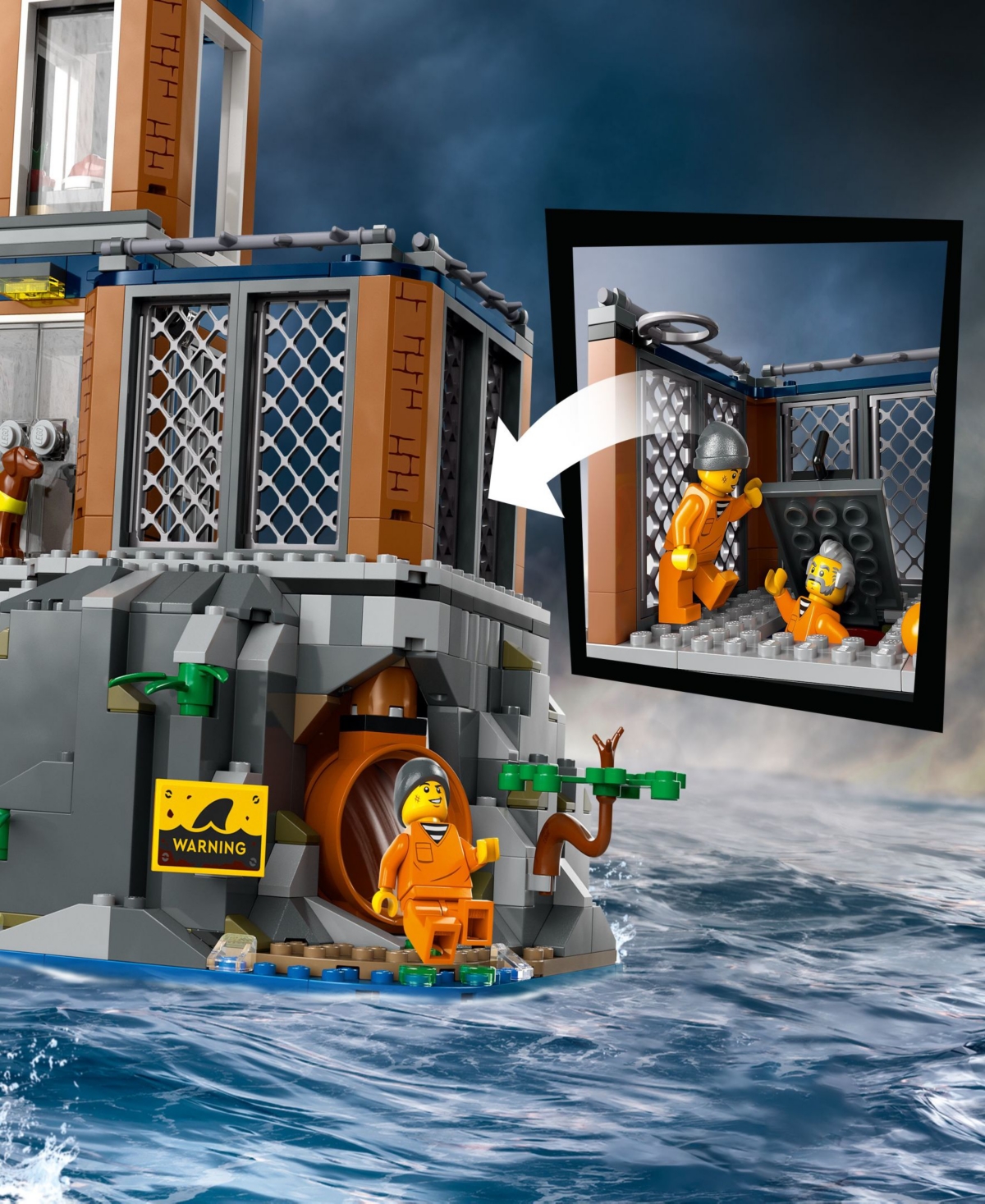 Shop Lego City Police Prison Island Building Toy 60419, 980 Pieces In Multicolor
