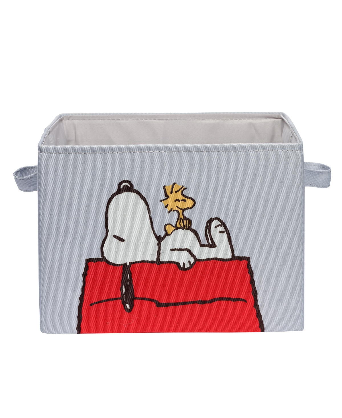 Snoopy Foldable/Collapsible Storage Bin/Basket Organizer w/ Handles - Gray