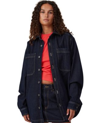 Cotton on oversized denim jacket best sale