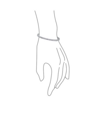 10CT Simple Classic Cubic Zirconia Square Clear Princess Cut CZ Tennis Bracelet Prom Sterling Silver