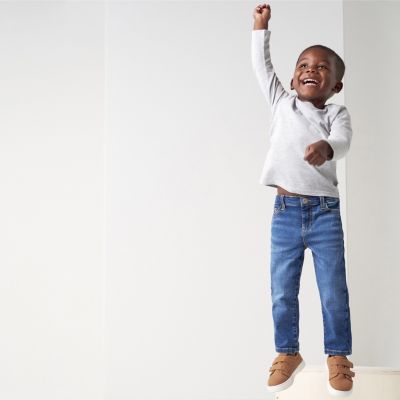 Baby Boys Neutral Straight Fit Jeans