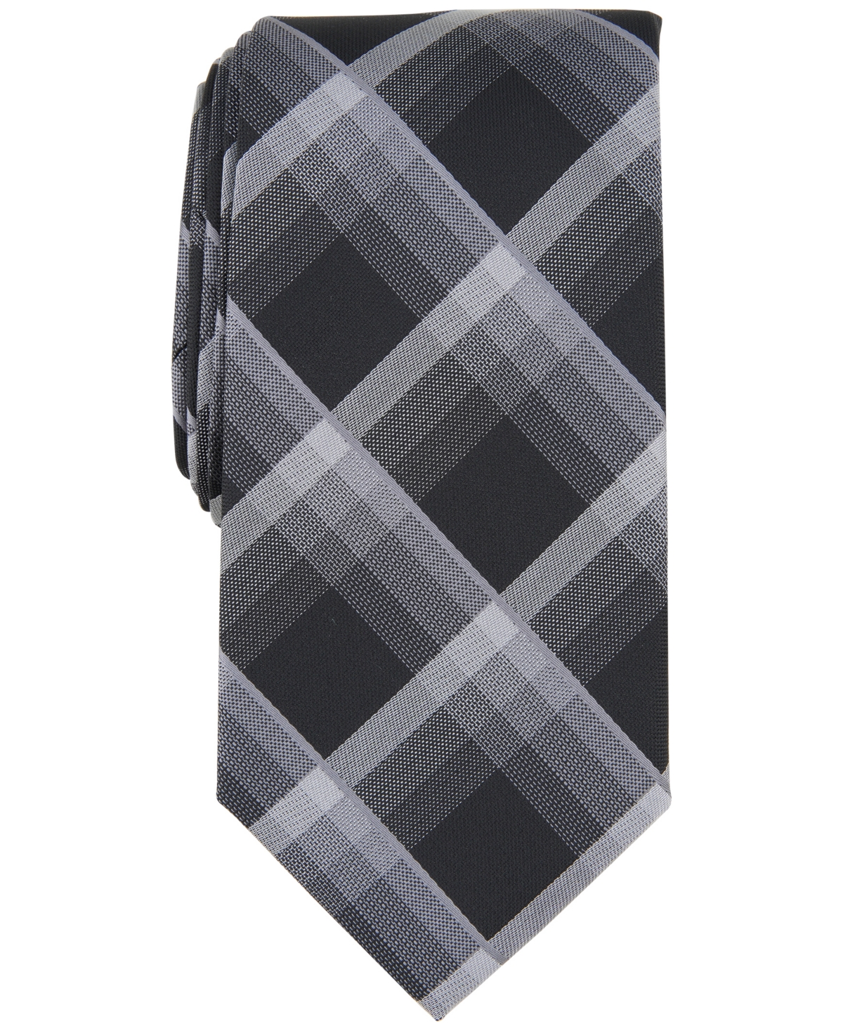 Shop Perry Ellis Men's Cormick Plaid Tie In Black