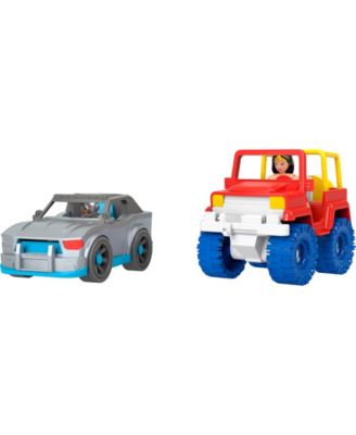 DC Super Friends Batman Gift Set with Wonder Woman and Cyborg Preschool Toy, 9 Piece