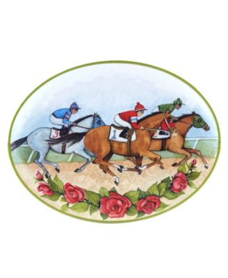 Derby Day At The Races 3 Pc Melamine Serving Set