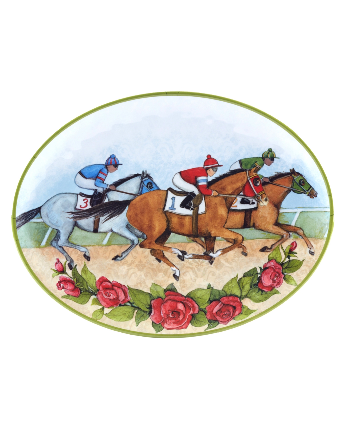 Shop Certified International Derby Day At The Races 3 Pc Melamine Serving Set In Miscellaneous