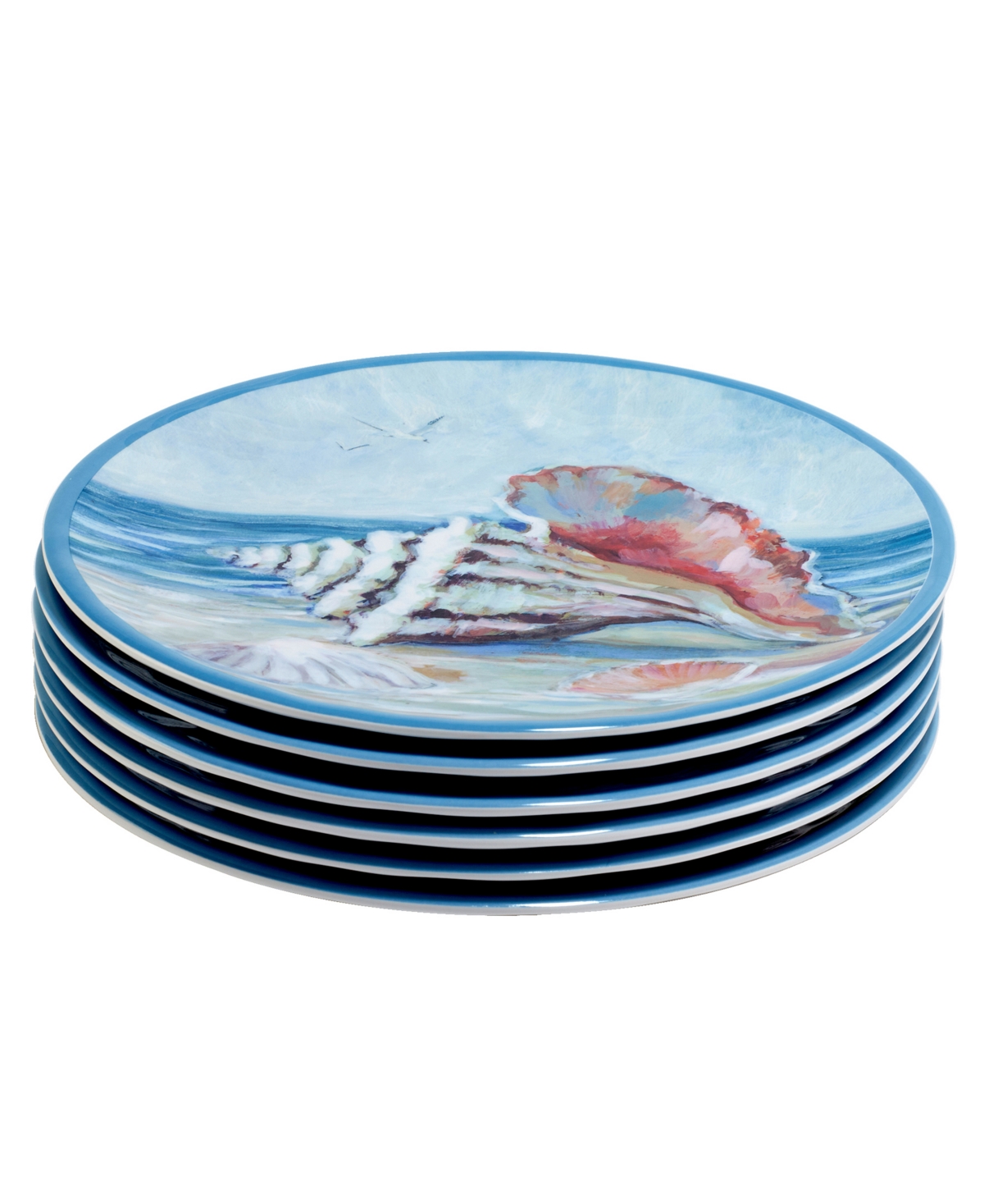 Certified International Seacoast Set Of 6 Salad Plate 9", Service For 6 In Miscellaneous