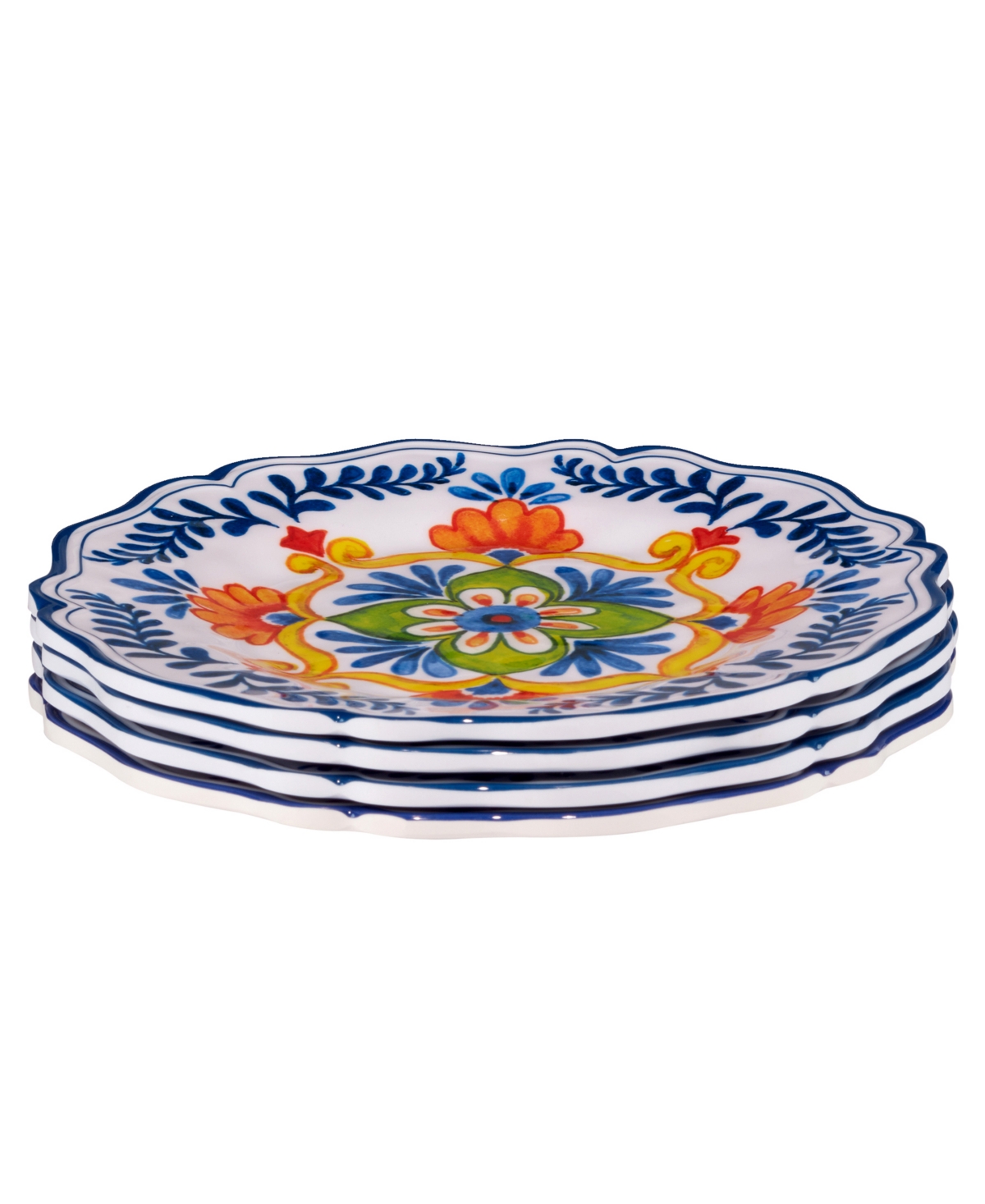 Certified International Flores Set Of 4 Salad Plate 9", Service For 4 In Miscellaneous