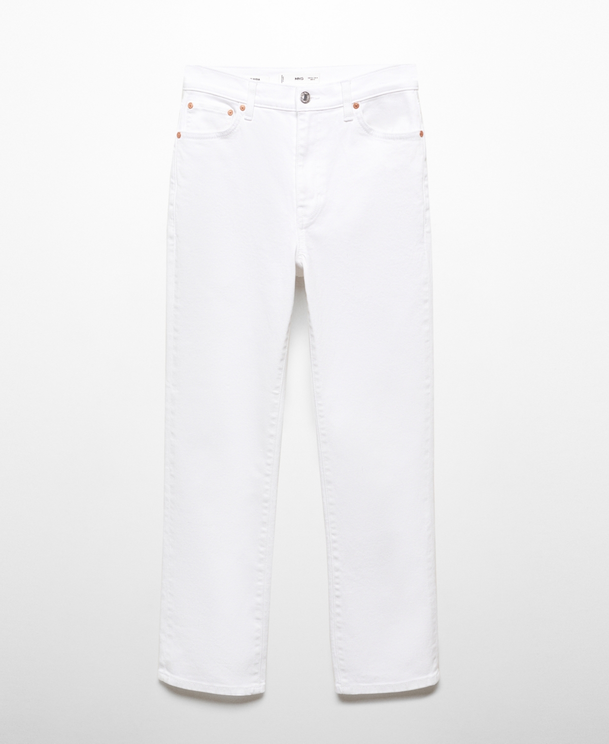 Shop Mango Women's Slim Cropped Jeans In White
