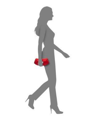 Crystal Heart Adorned Clutch Handbag