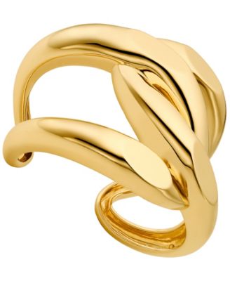 Gold-Tone or Silver-Tone Statement Curb Link Cuff Bracelet
