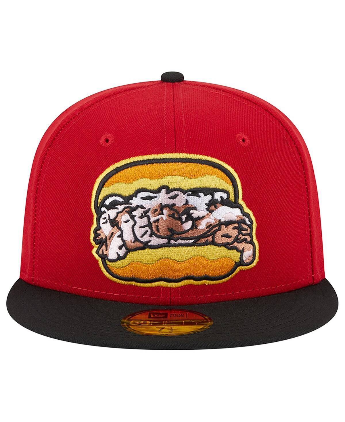 Men's New EraBowie Baysox Theme Nights Pit Beef 59FIFTY Fitted Hat - Red