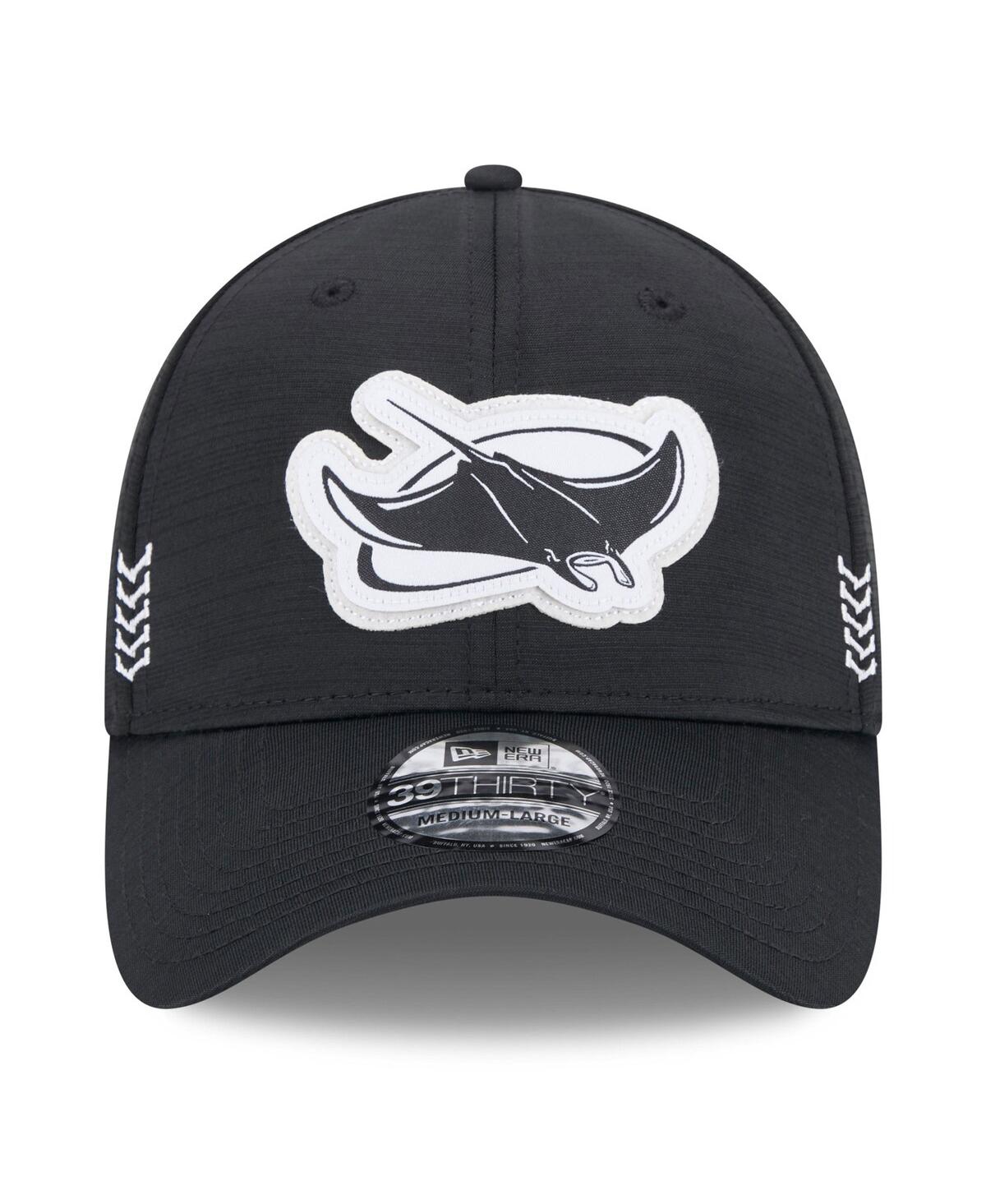 New Era Black Tampa Bay Rays 2024 Clubhouse 39thirty Flex Fit Hat In Black