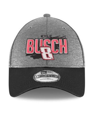 Men's Gray, Black Kyle Busch 9FORTY Splash Adjustable Hat