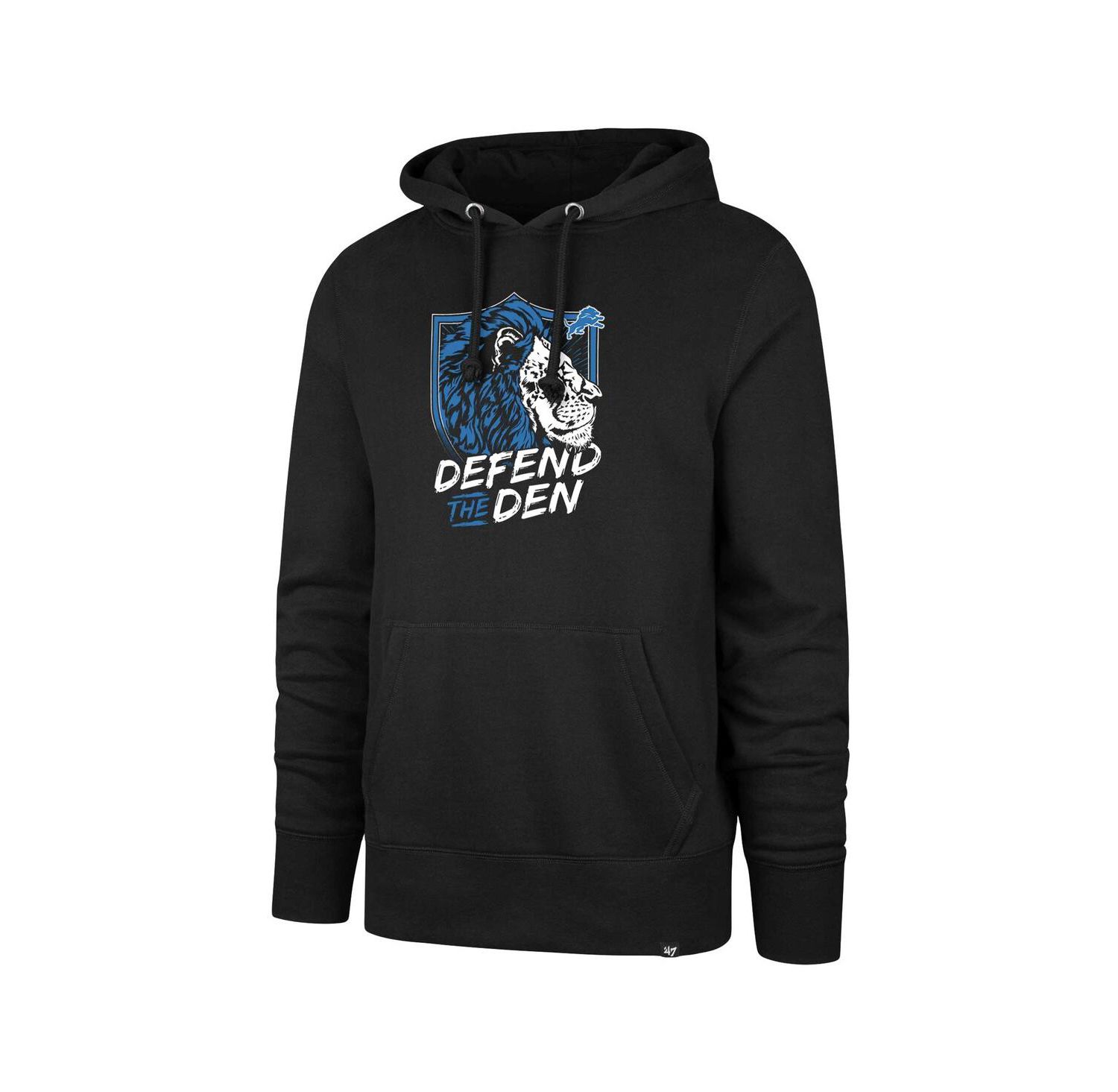 Men's Black Detroit Lions Regional Headline Hoodie