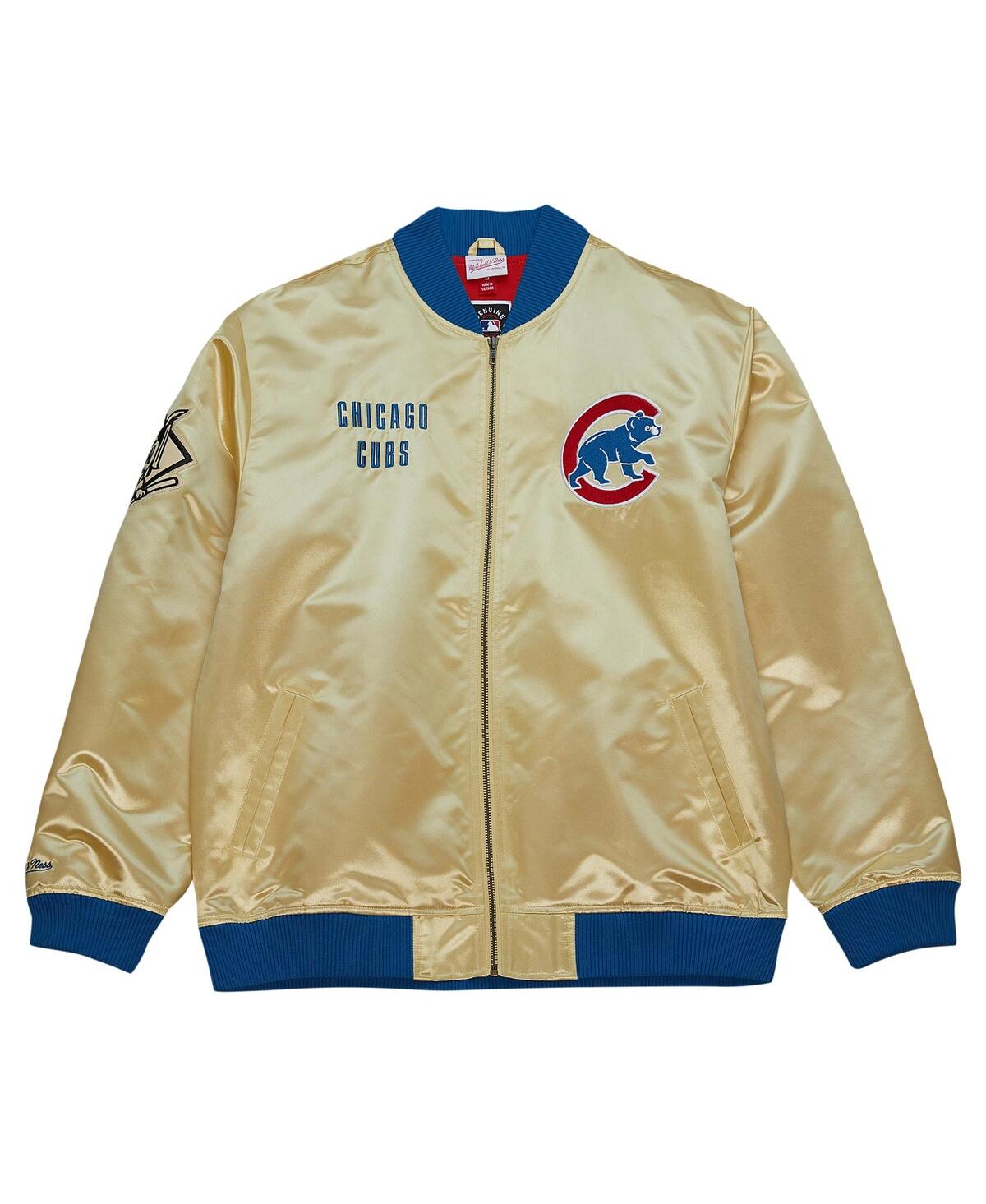 Shop Mitchell & Ness Men's  Gold Chicago Cubs Og 2.0 Lightweight Satin Full-zip Jacket