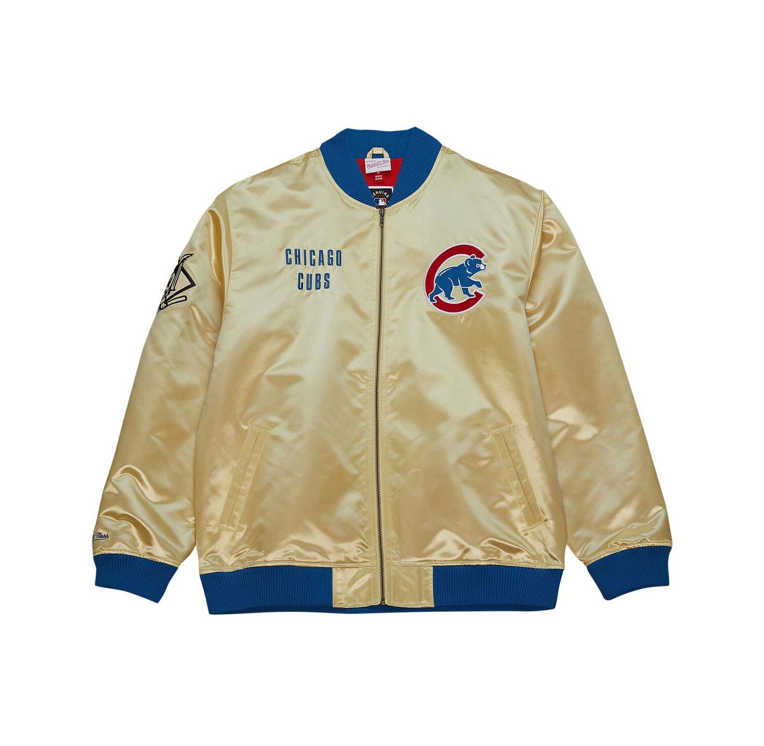 Men's Gold Chicago Cubs OG 2.0 Lightweight Satin Full-Zip Jacket
