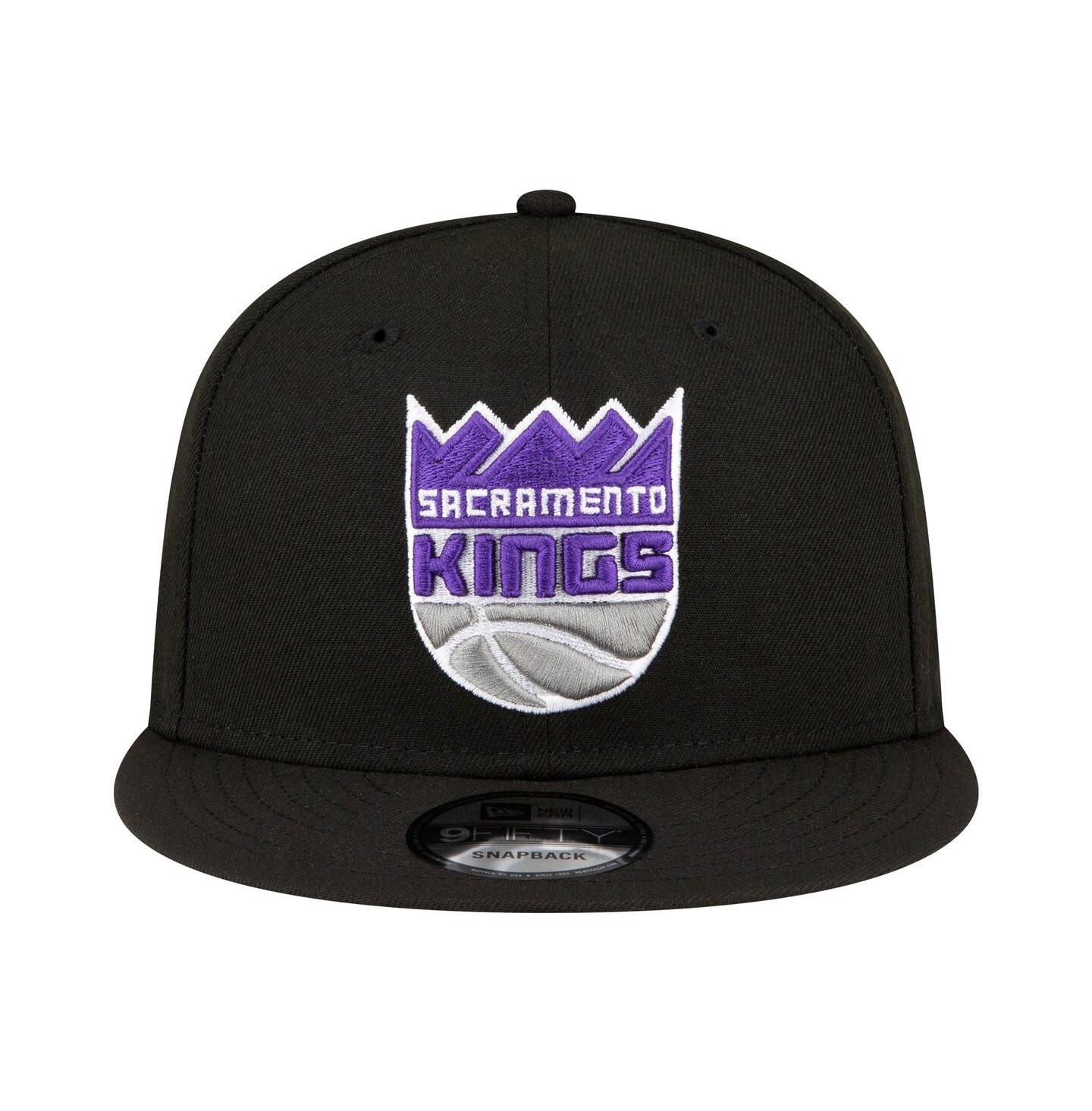 Мужская кепка New Era Black Sacramento Kings Official Team Color 9FIFTY Snapback Hat — фото 2