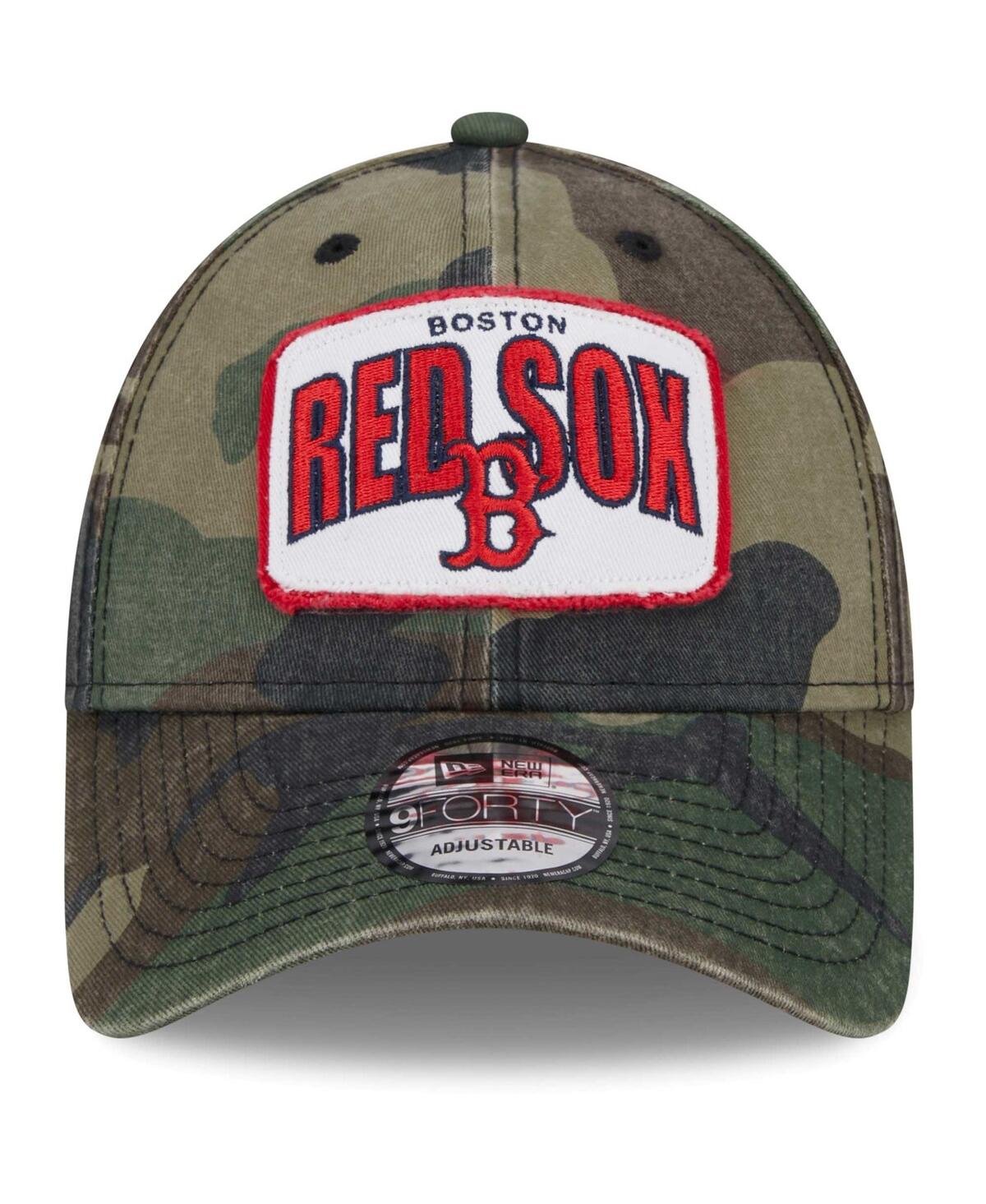 New Era Camo Boston Red Sox Gameday 9forty Adjustable Hat In Camo