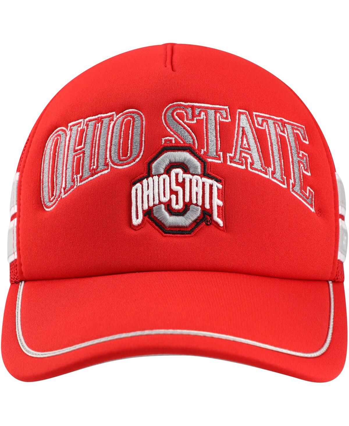47 Brand Men's ' Scarlet Ohio State Buckeyes Sideband Trucker Adjustable Hat In Scarlet