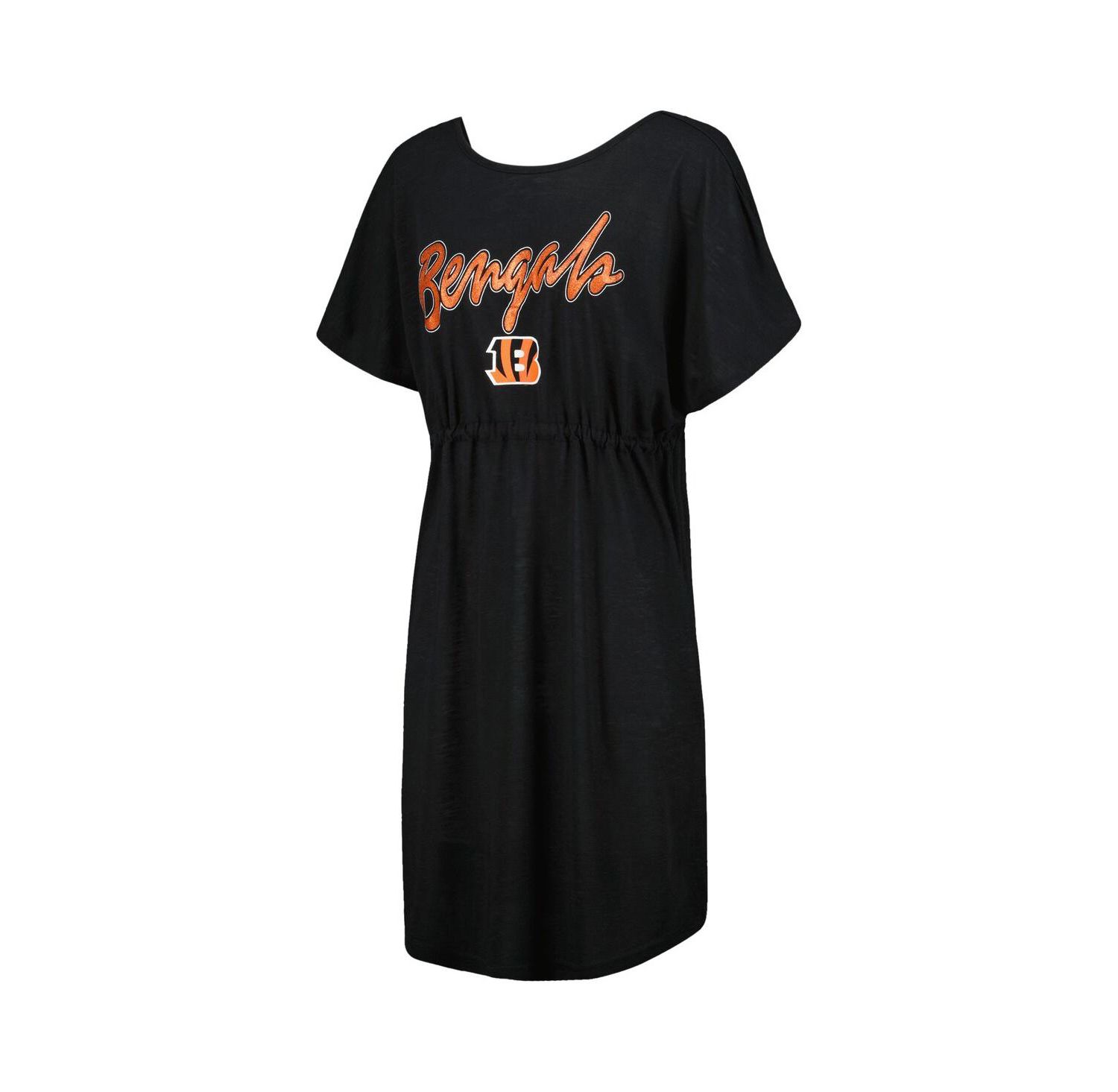 Women's Black Cincinnati Bengals Versus Swim Coverup