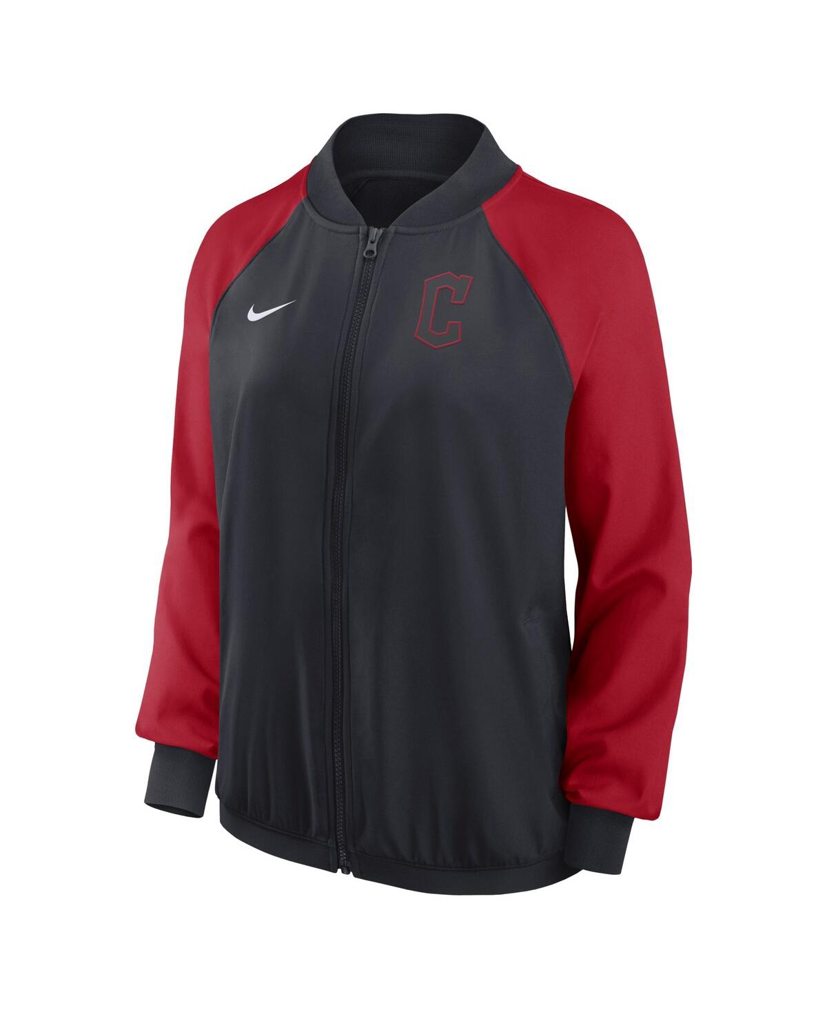 Shop Nike Women's  Navy Cleveland Guardians Authentic Collection Team Raglan Performance Full-zip Jacket