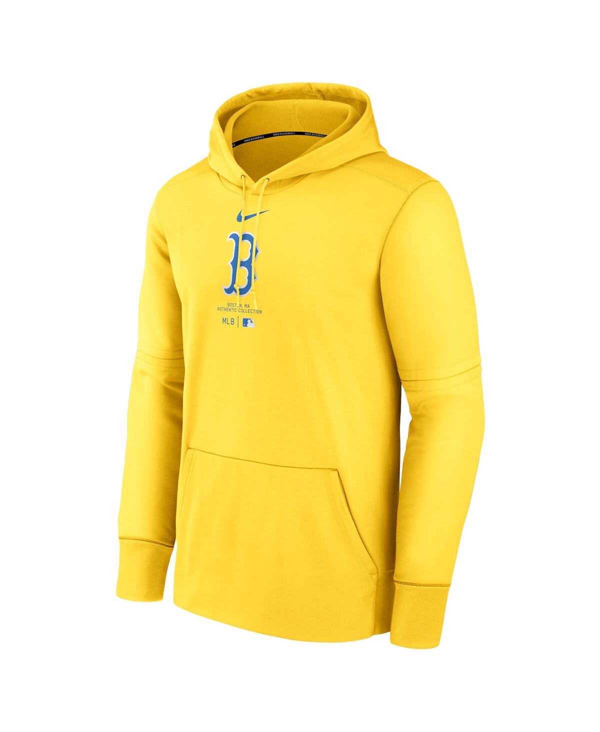 Shop Nike Men's  Gold Boston Red Sox City Connect Practice Performance Pullover Hoodie