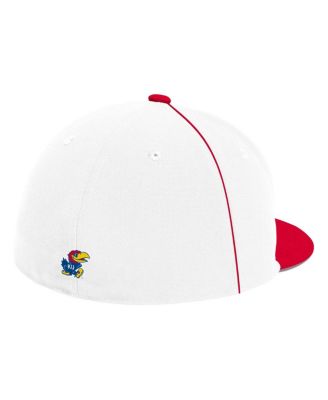 Men's White Kansas Jayhawks On-Field Baseball Fitted Hat