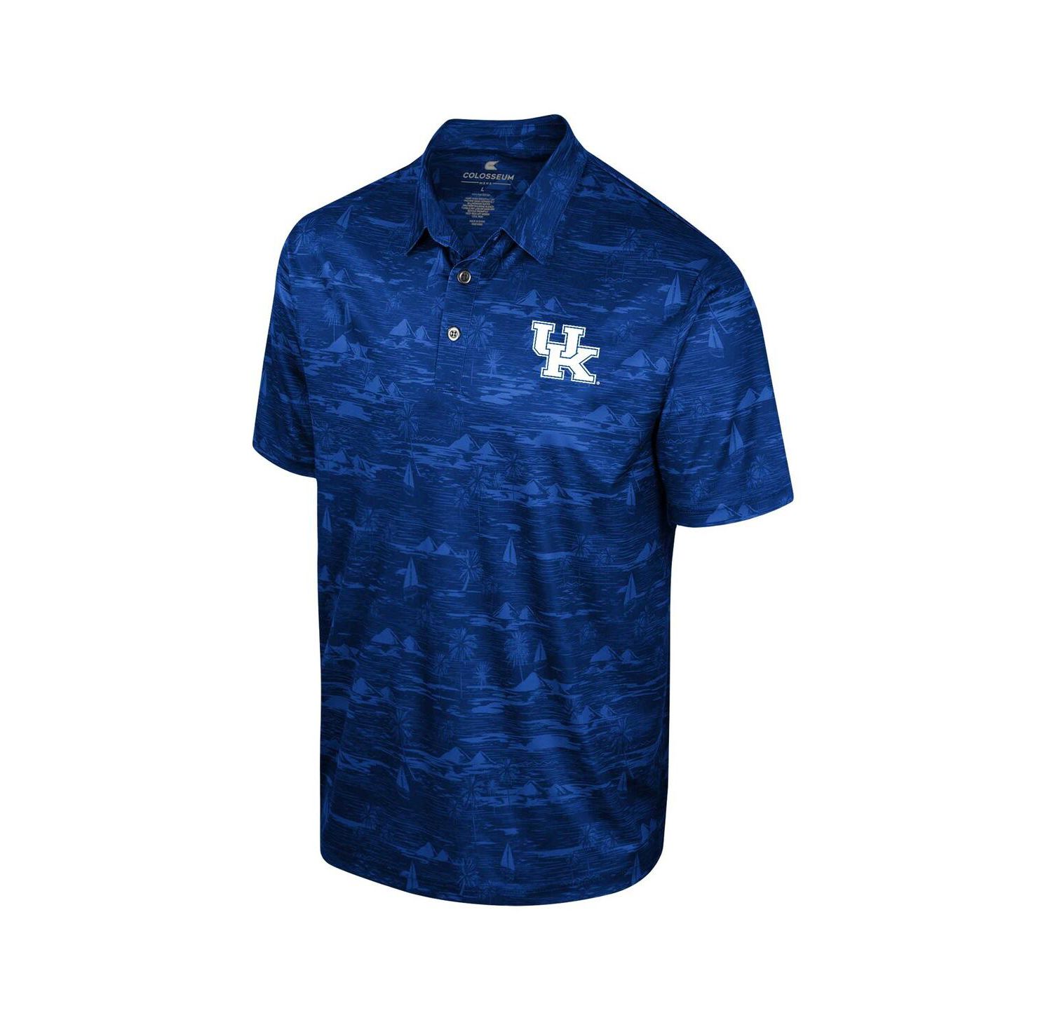 Men's Royal Kentucky Wildcats Daly Print Polo Shirt