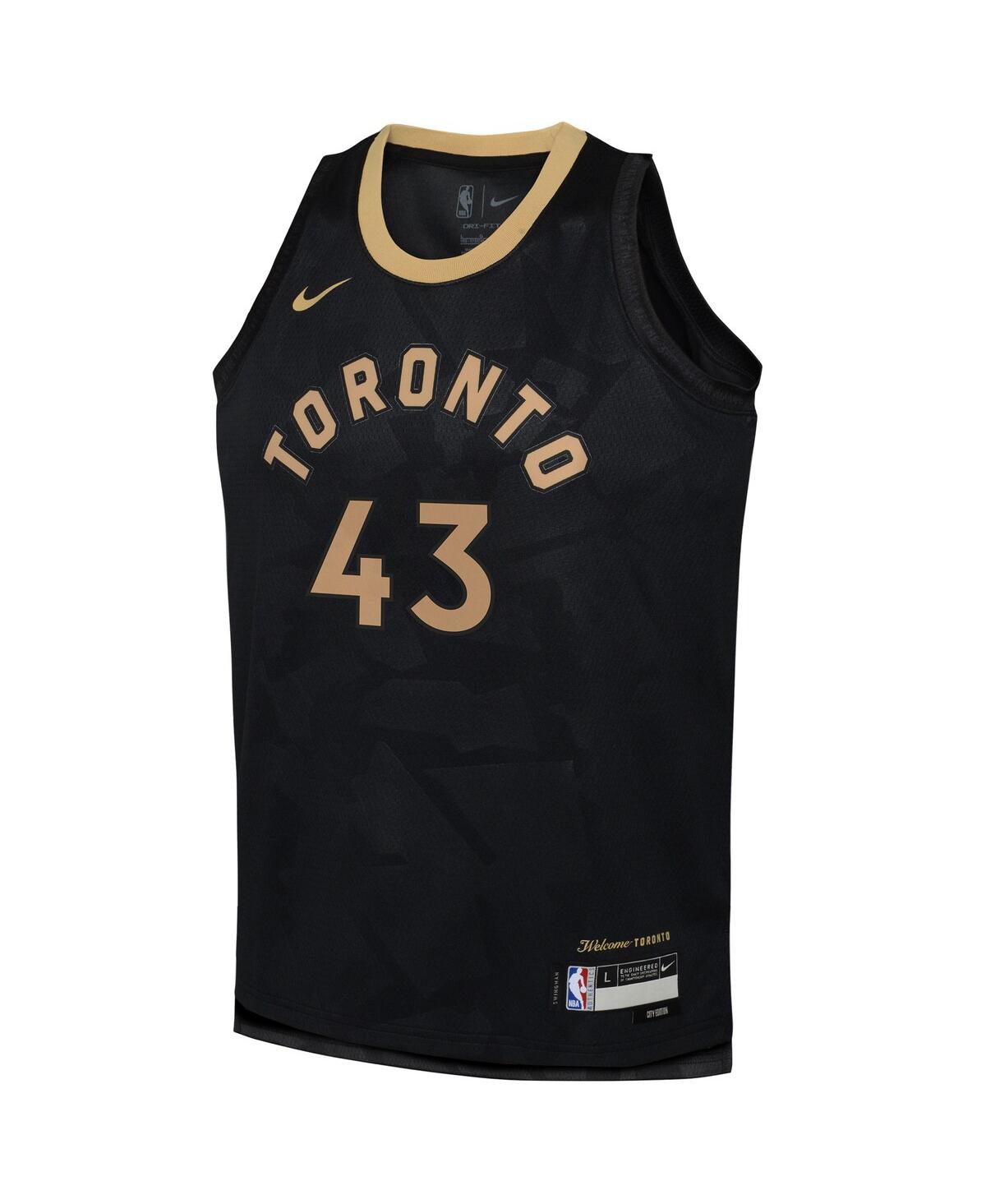 Big Boys Nike Pascal SiakamToronto Raptors 2022/23 Swingman Jersey - City Edition - Black