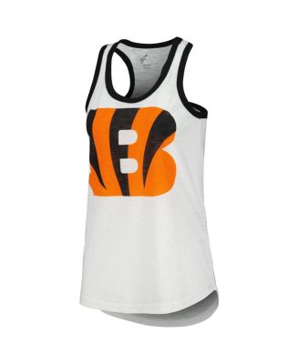 Women's White Cincinnati Bengals Tater Racerback Tank Top