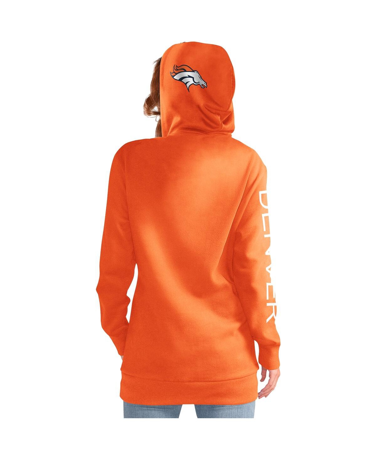 Shop G-iii 4her By Carl Banks Women's  Orange Denver Broncos Extra Inning Pullover Hoodie