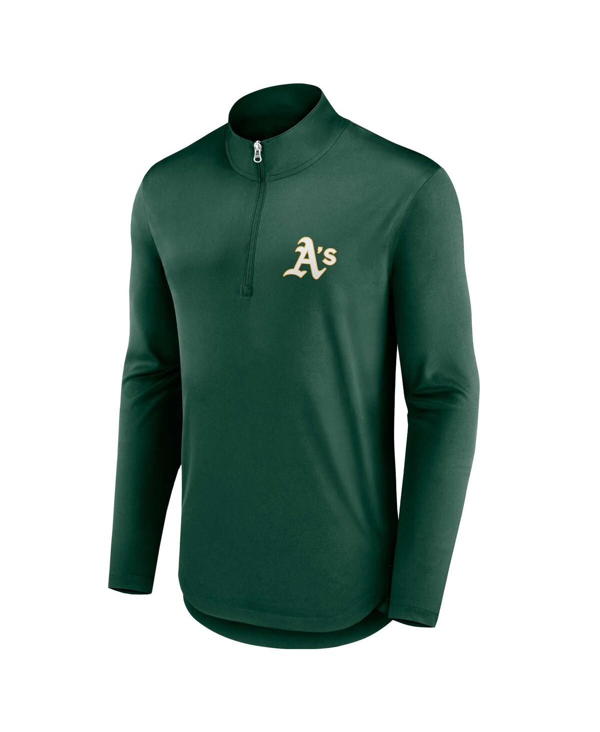 Fanatics Branded Green Oakland Athletics Underdog Mindset Quarter-zip Jacket In Green