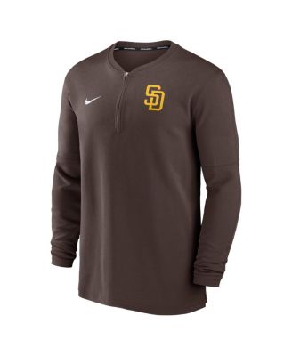 Men's Brown San Diego Padres Authentic Collection Game Time Performance Quarter-Zip Top