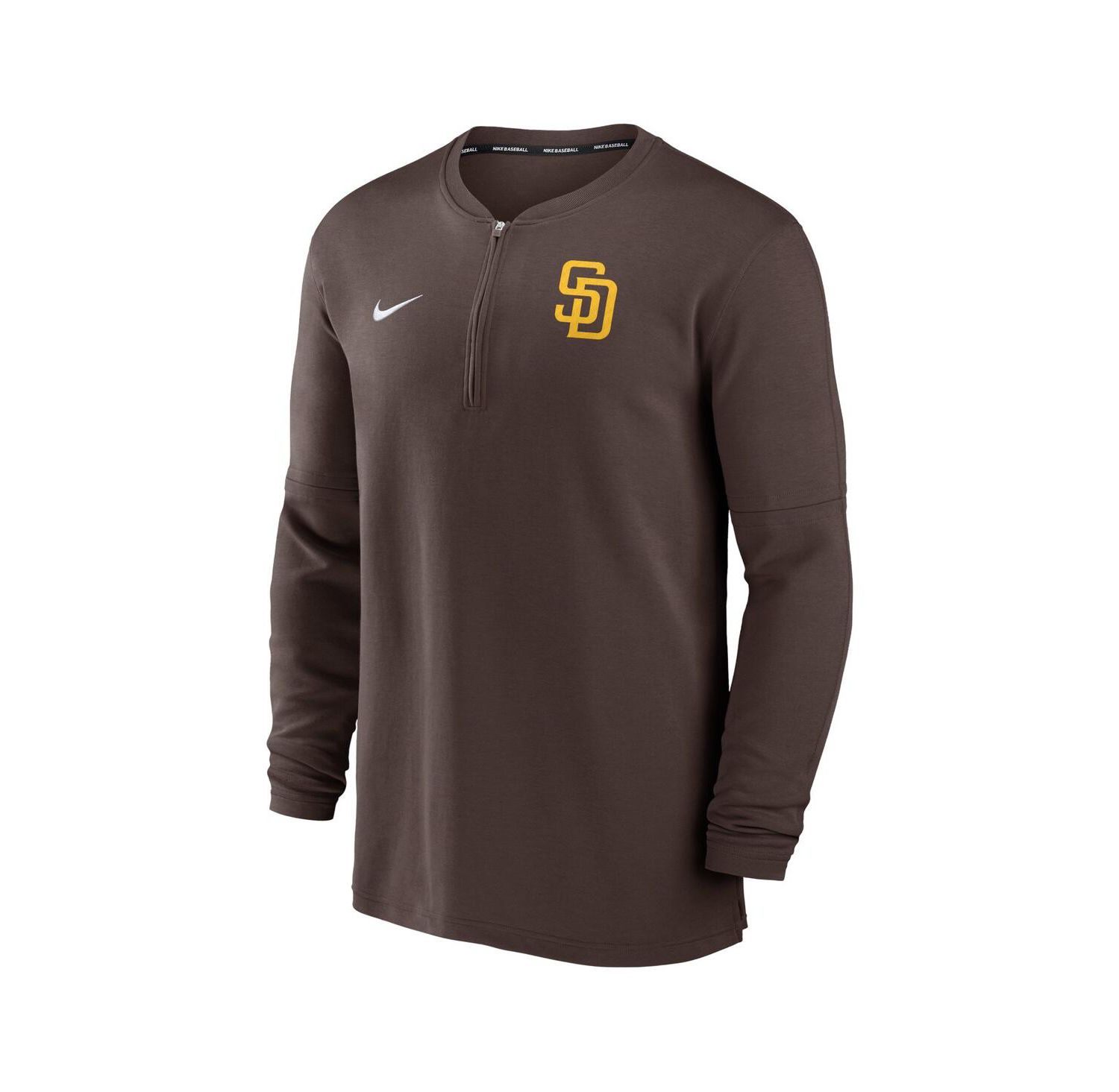 Men's Brown San Diego Padres Authentic Collection Game Time Performance Quarter-Zip Top