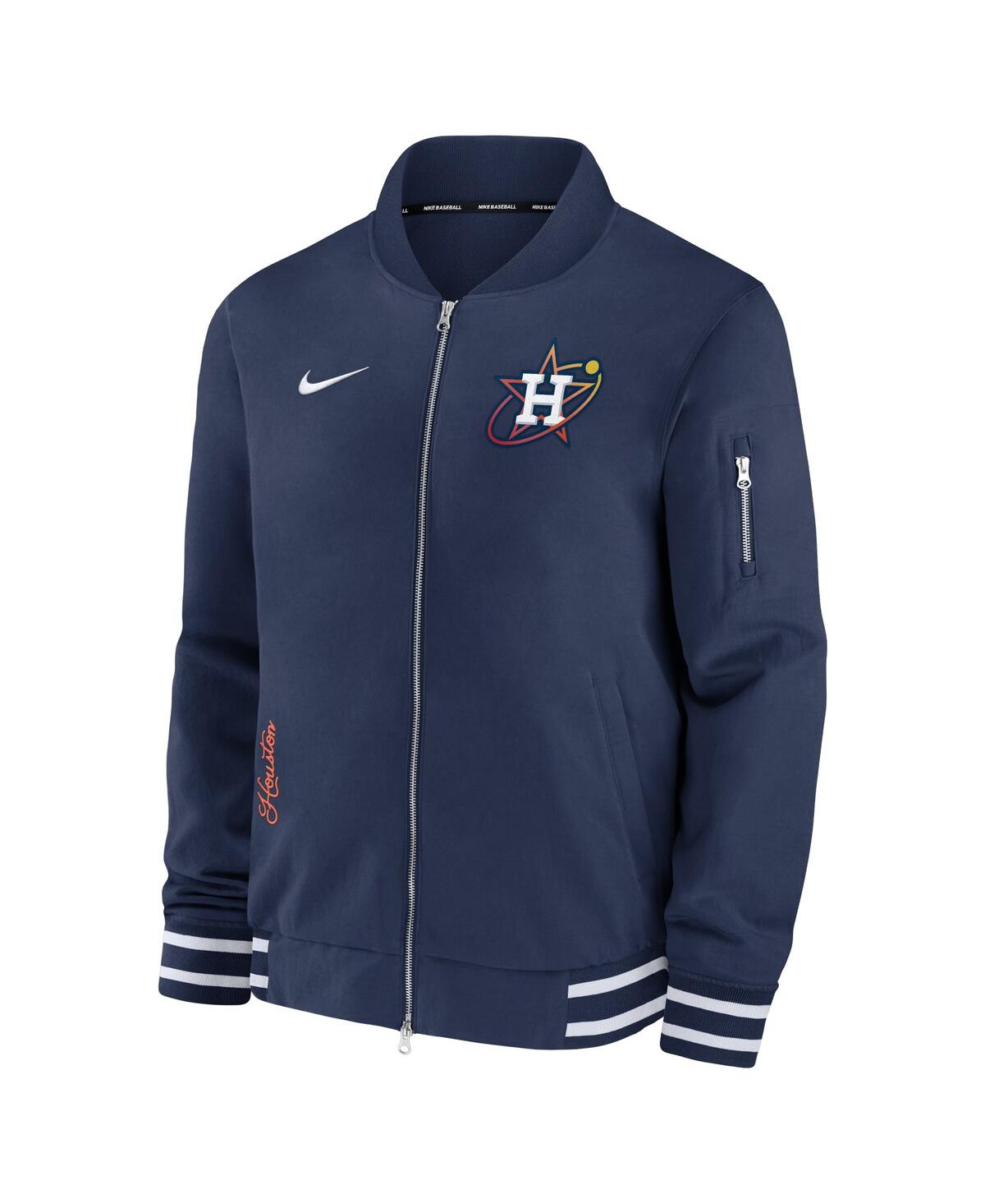 Shop Nike Men's  Navy Houston Astros Authentic Collection Game Time Bomber Full-zip Jacket